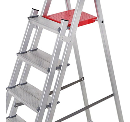 Escada De Alumínio Dupla 5 Degraus Natural 120kg Reisam