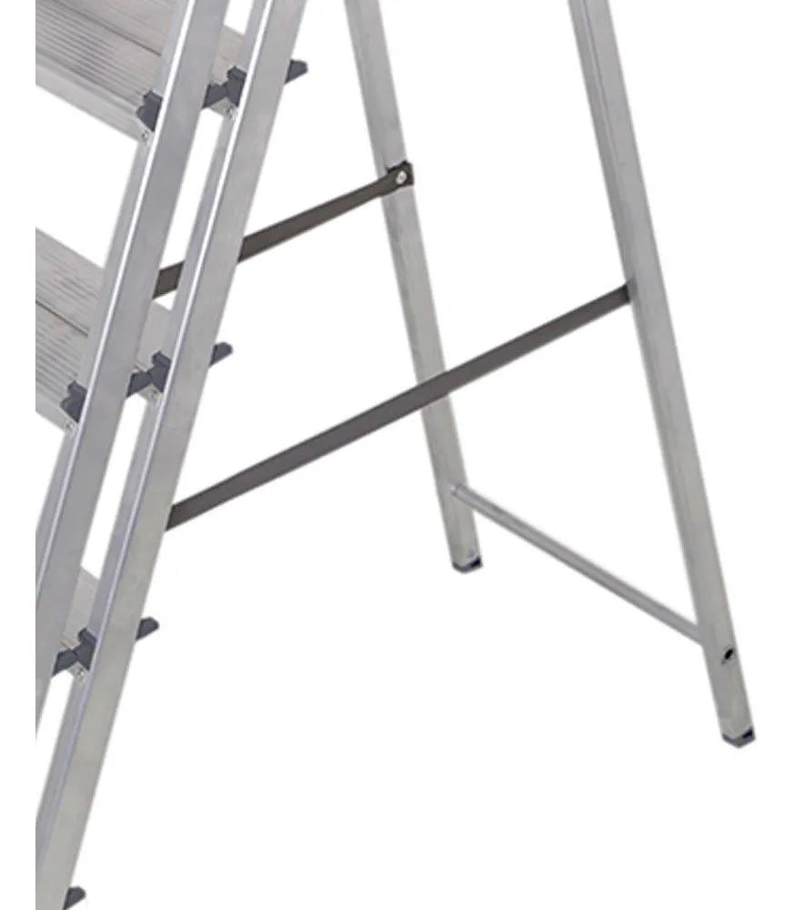 Escada De Alumínio Dupla 5 Degraus Natural 120kg Reisam