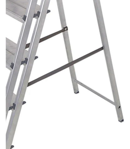 Escada De Alumínio Dupla 5 Degraus Natural 120kg Reisam